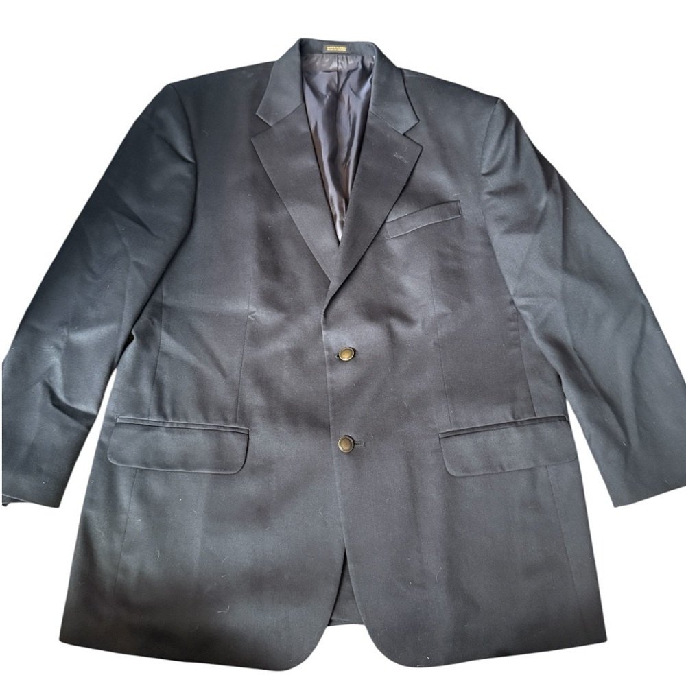 Stafford Black Sport Coat 44R Classic Timeless Jacket